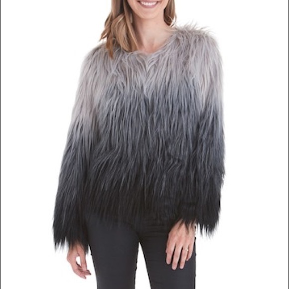 NWT Ombre Faux Fur Jacket Love Token Nordstrom - Picture 1 of 2